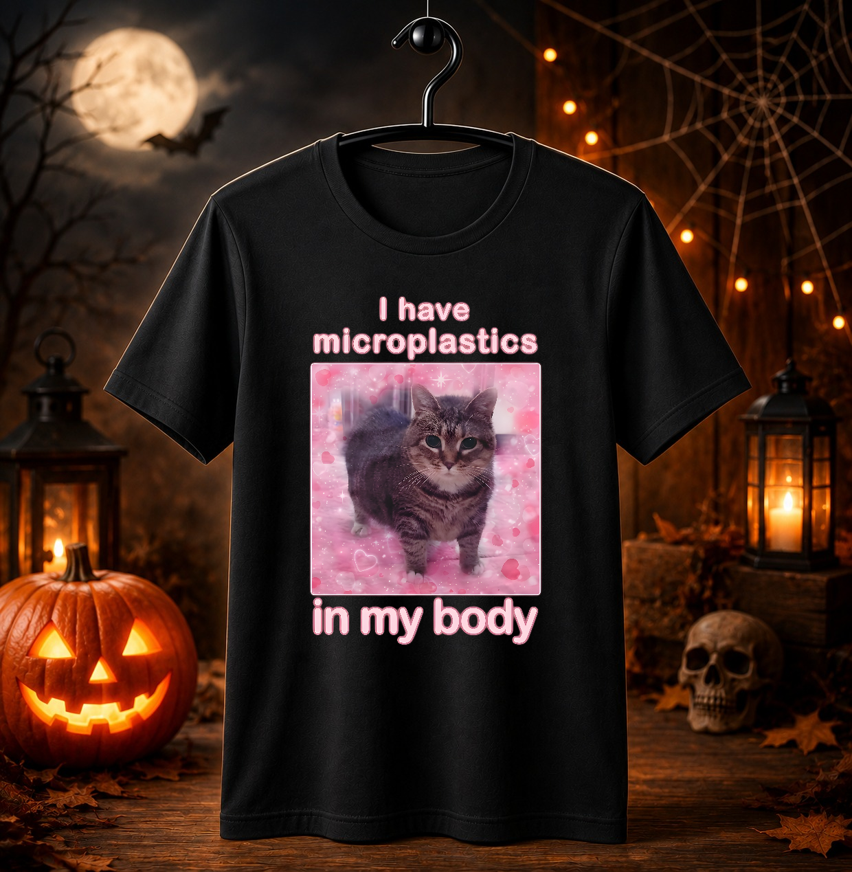 I Have Microplastics in my Body Funny Cat Meme T-shirt, Gift for Woman, Ironic Cats Shirt, Goofy Ahh Cat Tee Shirt Gift